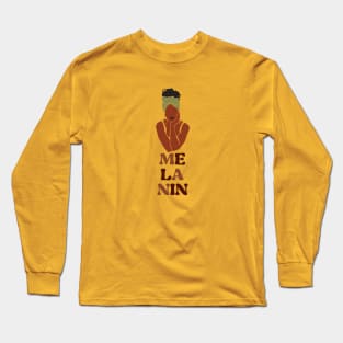 Melanin Black African Girl Woman 3 Long Sleeve T-Shirt